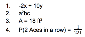 answers math topics your student needs to practice more